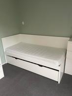 IKEA bed 90x200 met uitschuifbaar logeerbed, Huis en Inrichting, Slaapkamer | Bedden, Ophalen, 90 cm, Eenpersoons, Wit