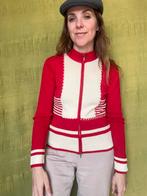 Vintage vest / vestje - rood / creme - 36/S/small, Hippie galore, Ophalen of Verzenden, Vintage, Hippiegalorevintage@gmail.com