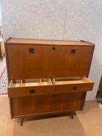 Vintage secretaire-/ wandkast sixties, Ophalen, Gebruikt, Onbekend, Onbekend