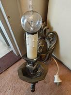 Antiek koperen wandlamp, Antiek en Kunst, Ophalen of Verzenden