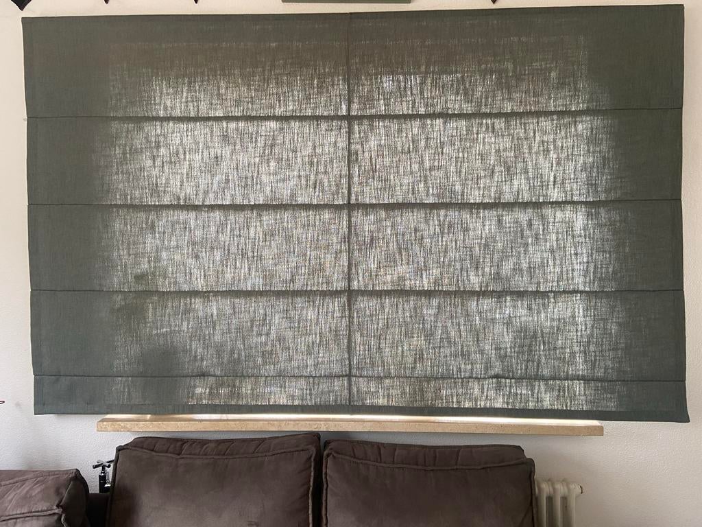 2x Rolgordijn Groen 210x130 cm, 100 tot 150 cm, Nieuw, Ophalen of Verzenden, 200 cm of meer