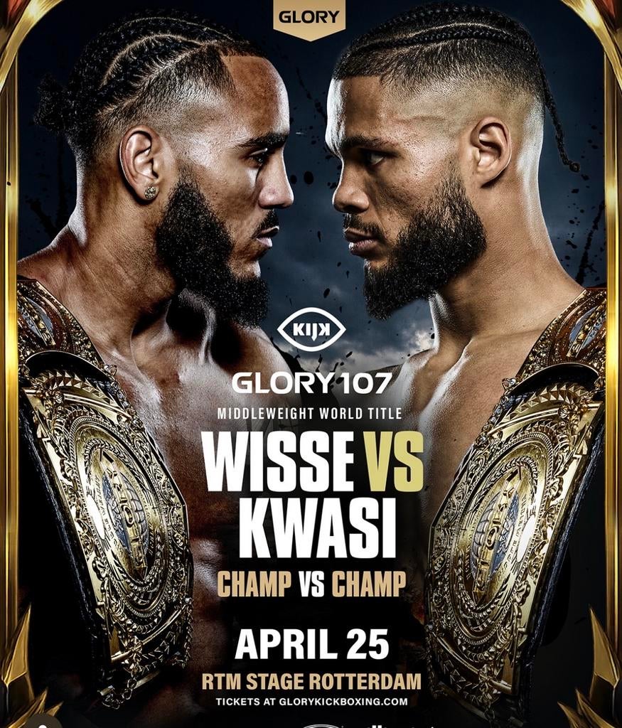 Glory 107 2 tickets te koop gold 1 rij 2 !, Twee personen