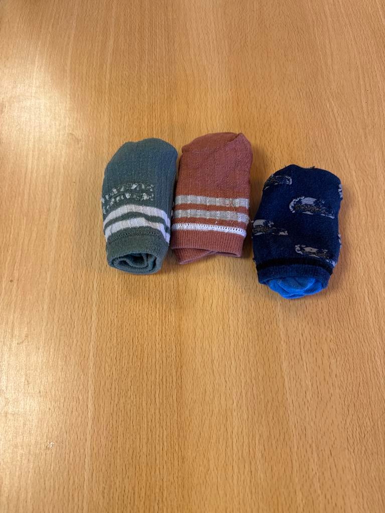 Drie paar sokken, Overige maten, Gedragen, Groen, Ophalen