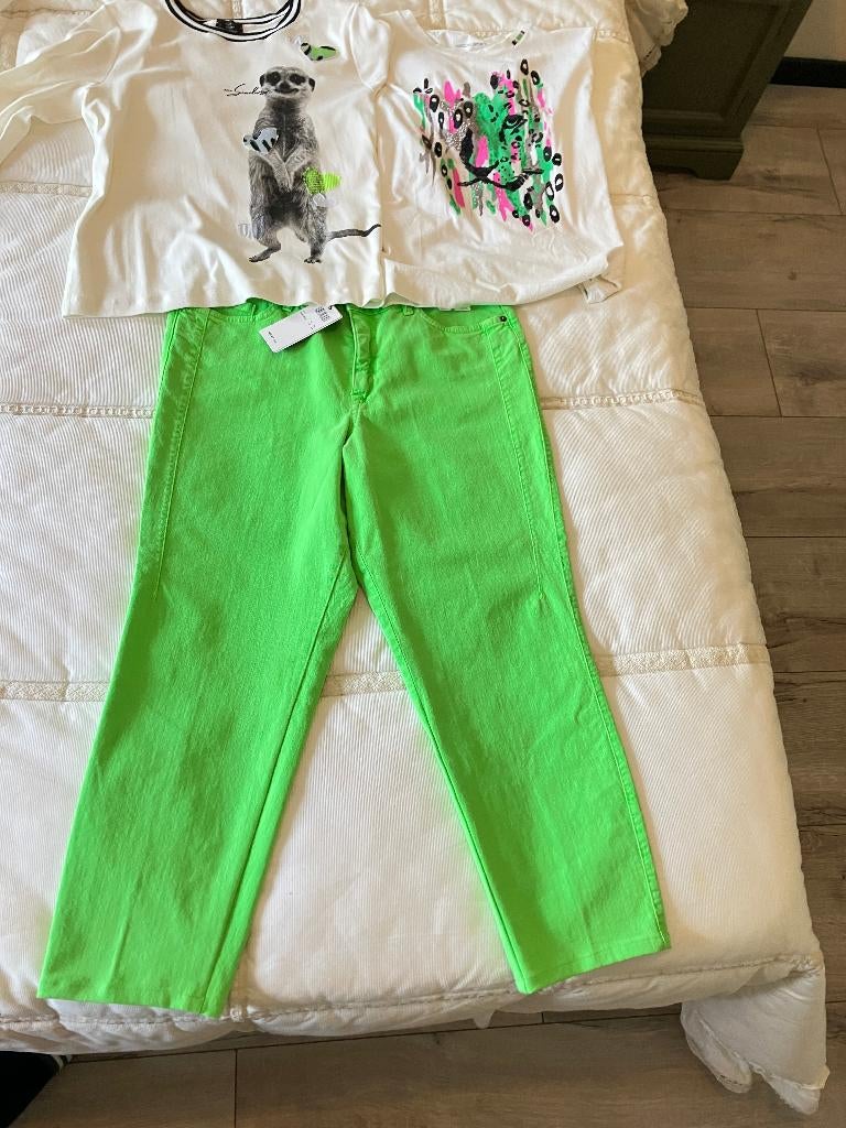 Marc Cain groene broek, Kleding | Dames, Maat 42/44 (L), Nieuw, Ophalen of Verzenden, Lang
