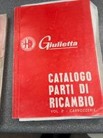 Alfa Romeo Giulietta onderdelenboek (1957) Italiaans, Ophalen of Verzenden, Gelezen, Alfa Romeo