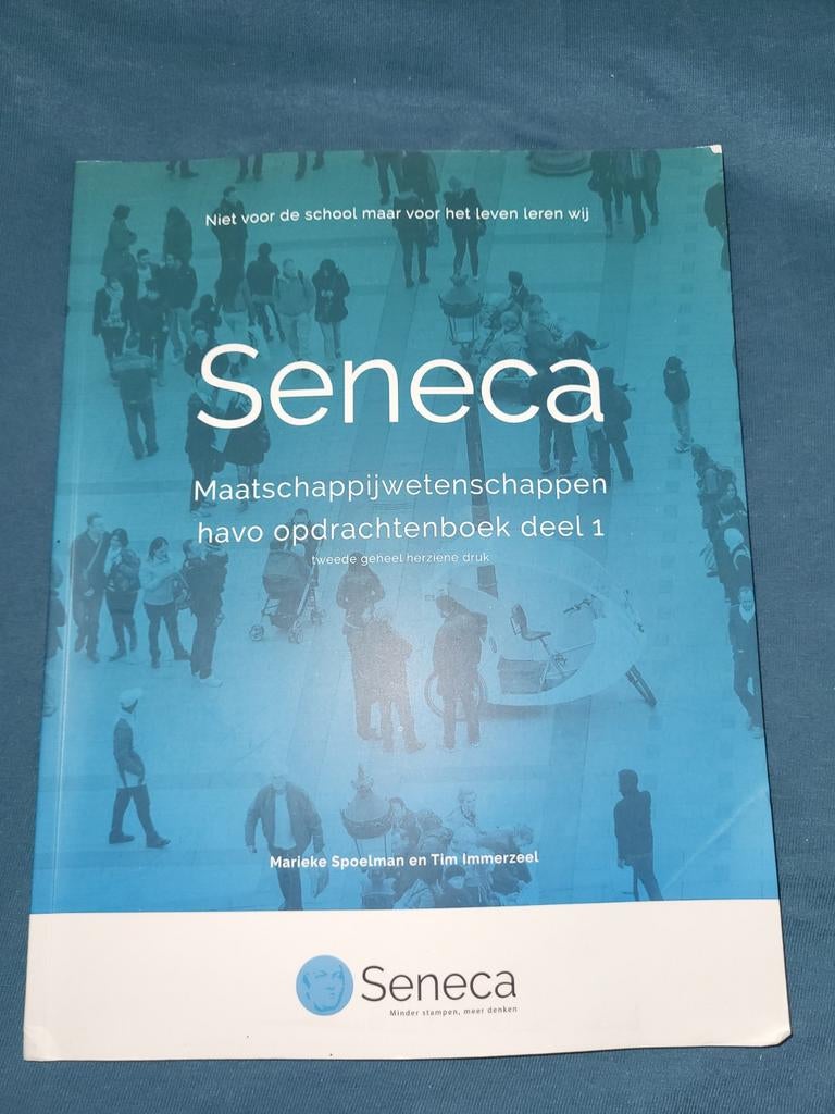 Seneca Maatschappijwetenschappen havo opdrachtenboek deel 1, Boeken, Gelezen, Marieke Spoelman en Tim Immerzeel, HAVO, Ophalen of Verzenden
