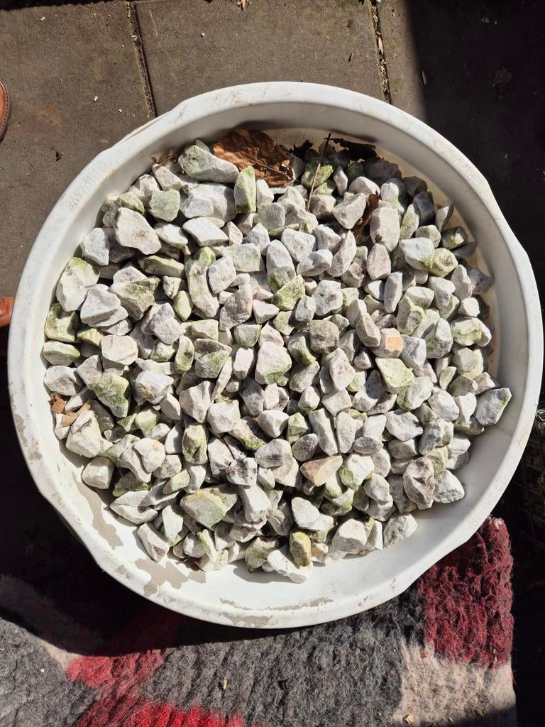 Gratis stenen/grind wit, Tuin en Terras, Grind, Keien en Split, Ophalen