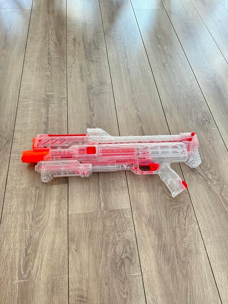 X-Shot Rapidstrike Nerf Pistool - Transparant Rood, Kinderen en Baby's, Speelgoed | Buiten | Actiespeelgoed, Ophalen of Verzenden