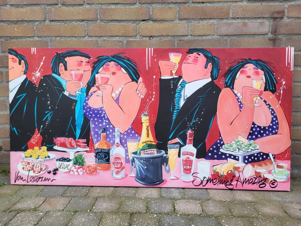 Feestelijk Schilderij: "Something Amazing" van Van Looy, Antiek en Kunst, Kunst | Schilderijen | Modern, Ophalen
