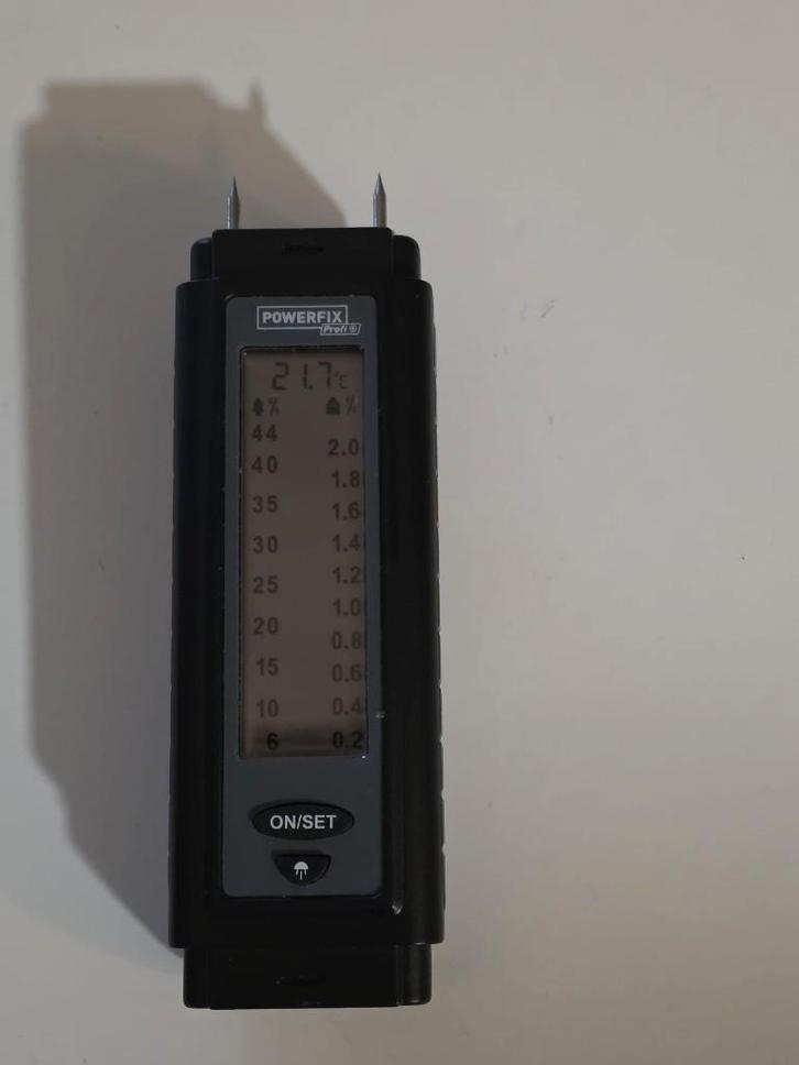 Powerfix Profi digitale hout vochtigheidsmeter, Doe-het-zelf en Verbouw, Meetapparatuur, Gebruikt, Vocht of Vloeistof, Ophalen of Verzenden