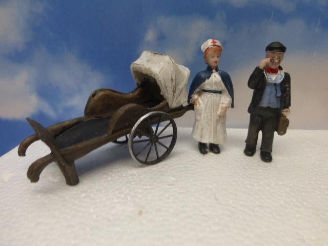 dickensville elfsteden ambulance kar kerstdorp poppetjes, Ophalen of Verzenden, Zo goed als nieuw