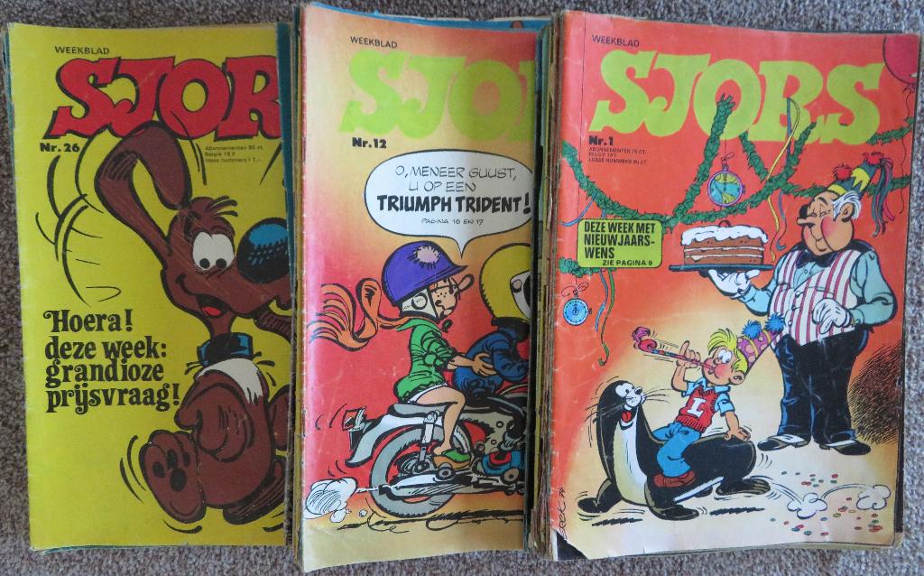 Sjors - stripbladen 1975, Boeken, Meerdere stripboeken, Ophalen of Verzenden, Gelezen