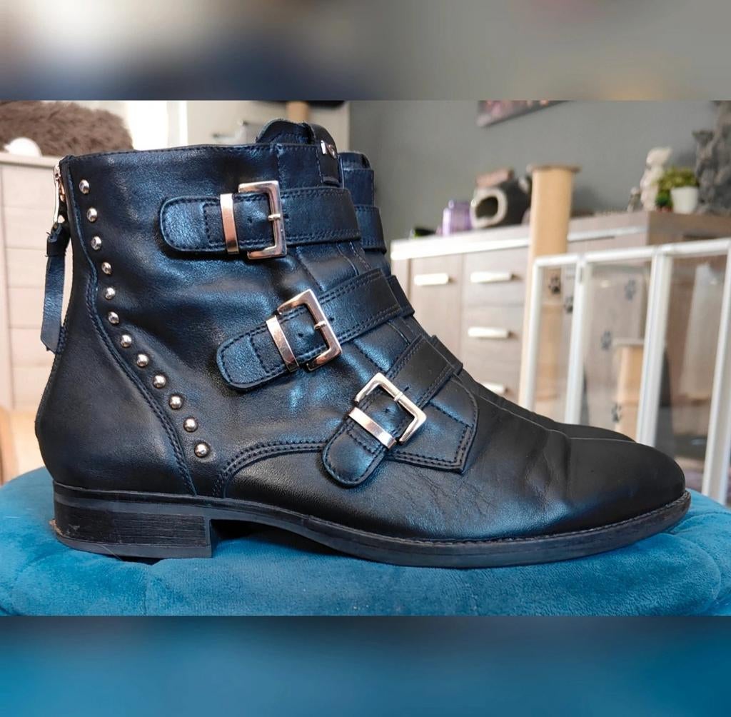 Zwart leren boots Nero Giardini maat 40, Ophalen of Verzenden, Zo goed als nieuw, Zwart
