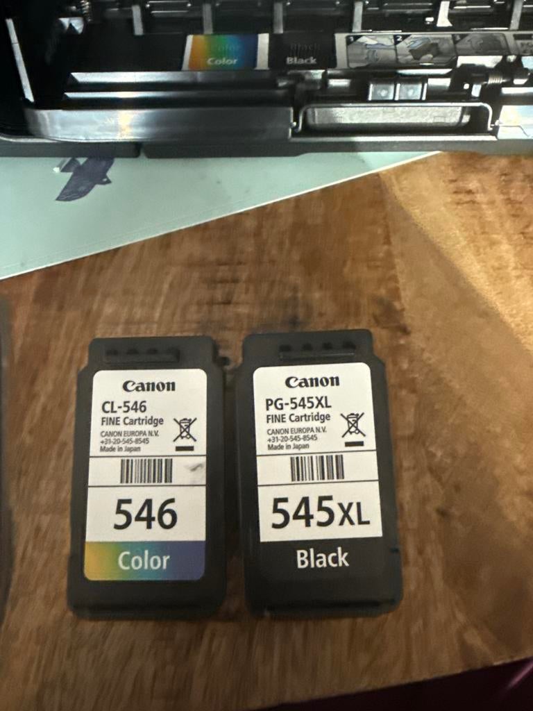 Canon PG-545XL Zwart & CL-546 Kleur Cartridges, Computers en Software, Printerbenodigdheden, Ophalen of Verzenden, Nieuw, Cartridge