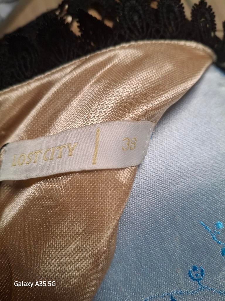 Elegant Zwart Kanten Jurkje - Maat 38, Maat 38/40 (M), Zwart, Ophalen of Verzenden, Zo goed als nieuw