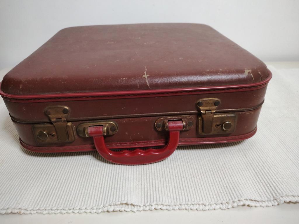 K461 VINTAGE stewardess  koffer donkerrood, Overige materialen, Gebruikt, -, -