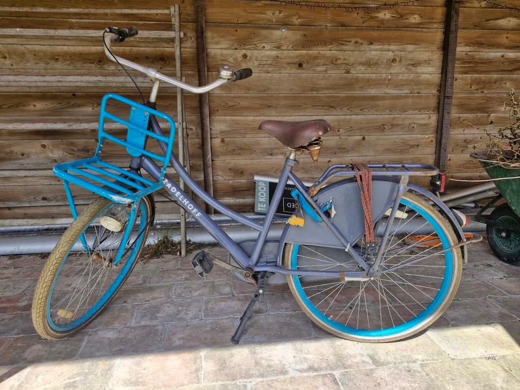 Zadelhoff transportfiets met voordrager - Gebruikt, Fietsen en Brommers, Fietsen | Dames | Damesfietsen, Overige merken, Terugtraprem