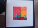 Zeefdruk in lijst gesigneerd Marjolijn van Ginkel, Antiek en Kunst, Ophalen of Verzenden