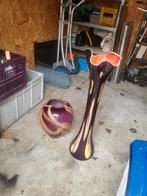 Set van 2 glazen vazen - paars en oranje, Ophalen