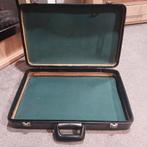 Oude zwarte diplomaat,houten binnenafwerking58x36x10,5cm, Ophalen of Verzenden