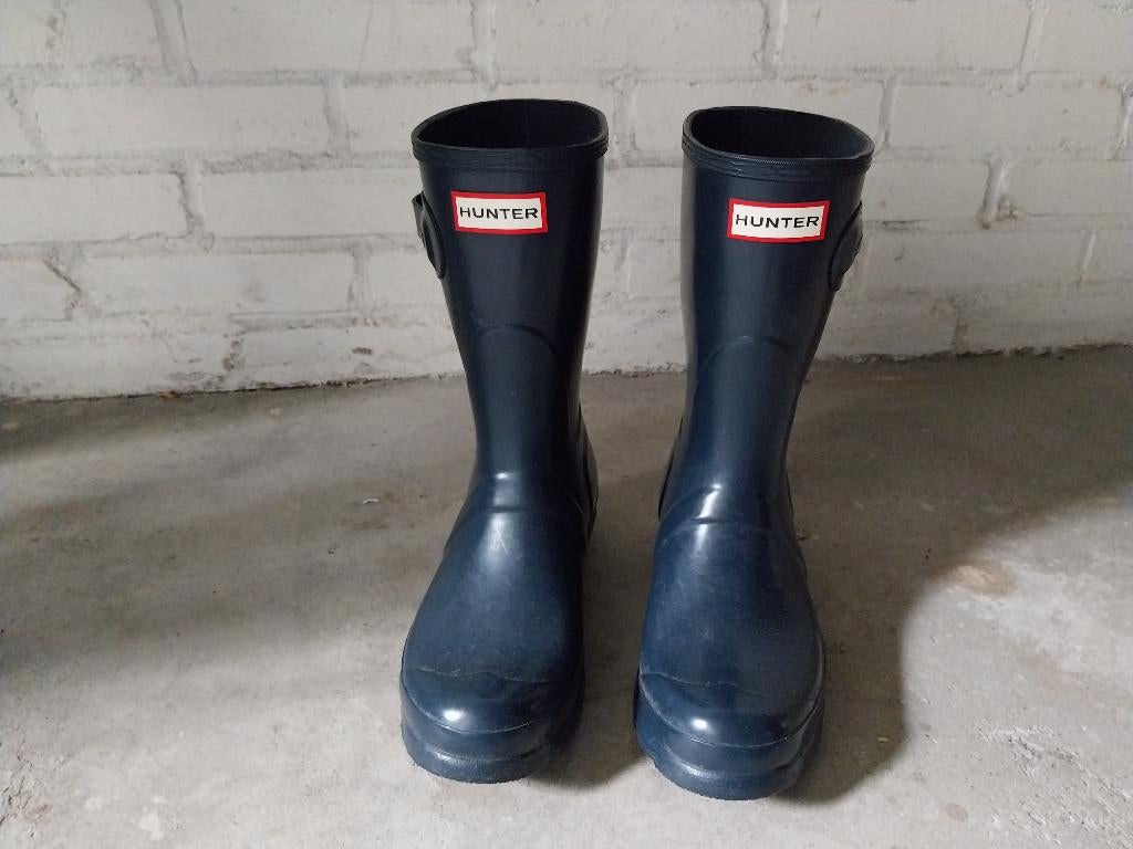 Hunter regenlaarzen maat 38, Verzenden, Zo goed als nieuw, Blauw, Regenlaarzen