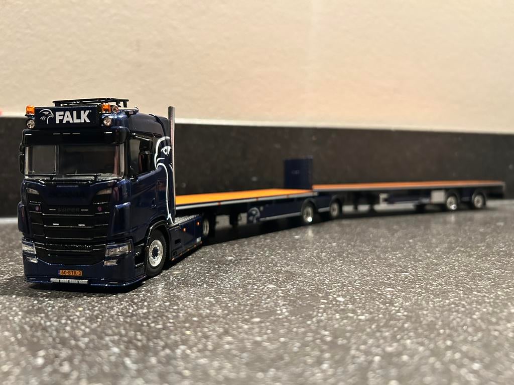 Scania Falk wsi, Hobby en Vrije tijd, Modelauto's | 1:50, Ophalen, Nieuw, Bus of Vrachtwagen, Wsi