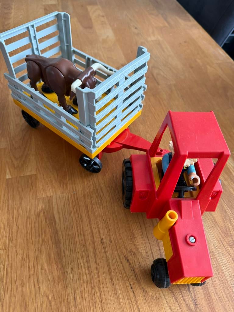 Vintage Fisher Price Husky Helper Farm set Tractor 1980, Ophalen of Verzenden, Zo goed als nieuw, Speelset