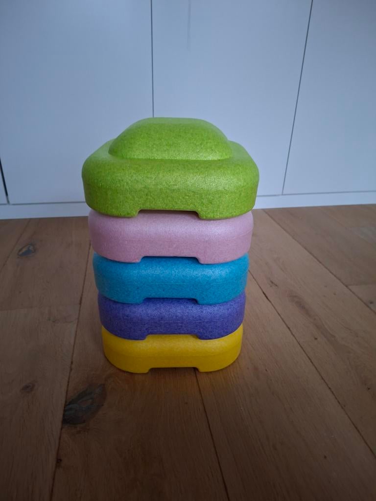 Kleurrijke Stapelstenen stapstenen - Balans & Lichtgewicht, Kinderen en Baby's, Speelgoed | Bouwstenen, Ophalen of Verzenden, Zo goed als nieuw