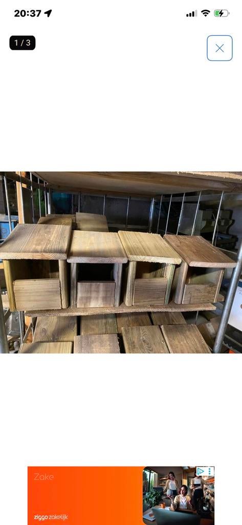 Vogelhuisje nestkastje broedblok voor roodbortjes, Dieren en Toebehoren, Vogels | Hokken en Kooien, Ophalen of Verzenden, Hout