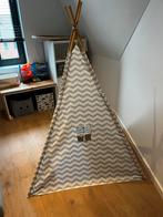 Tipi tent / speelhuisje groen/blauw in goede staat, Ophalen, Gebruikt, Overige materialen
