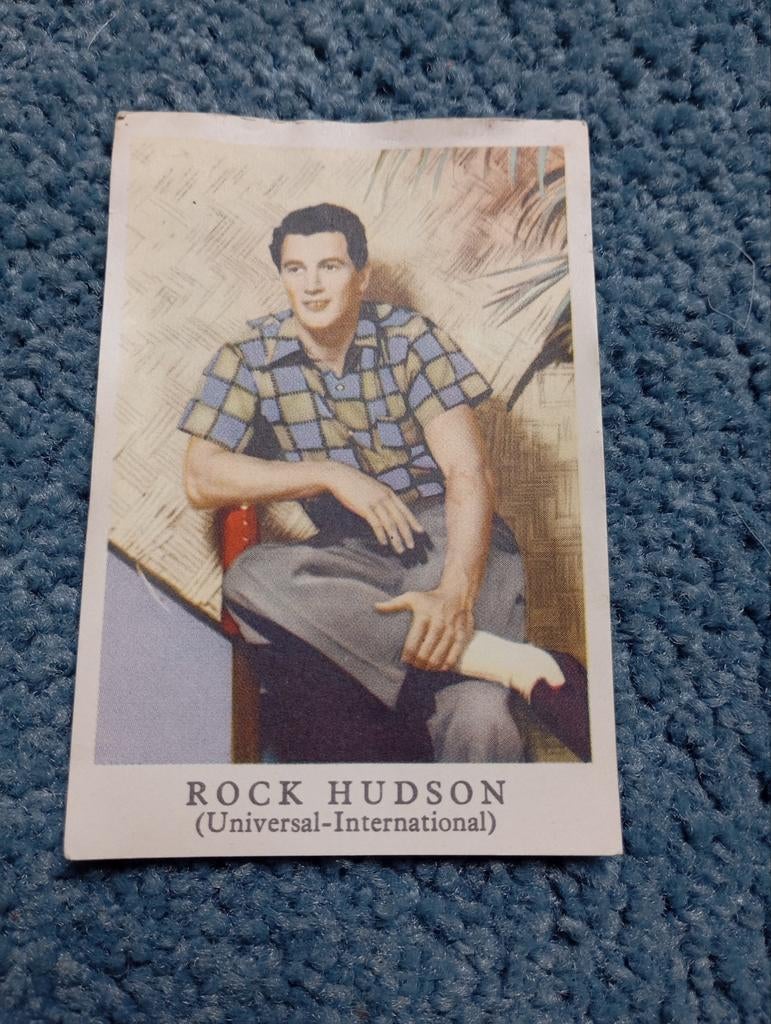 Vintage Hollywood Rock Hudson Plaatje Foto, Verzamelen, Verzenden, Gebruiksvoorwerp