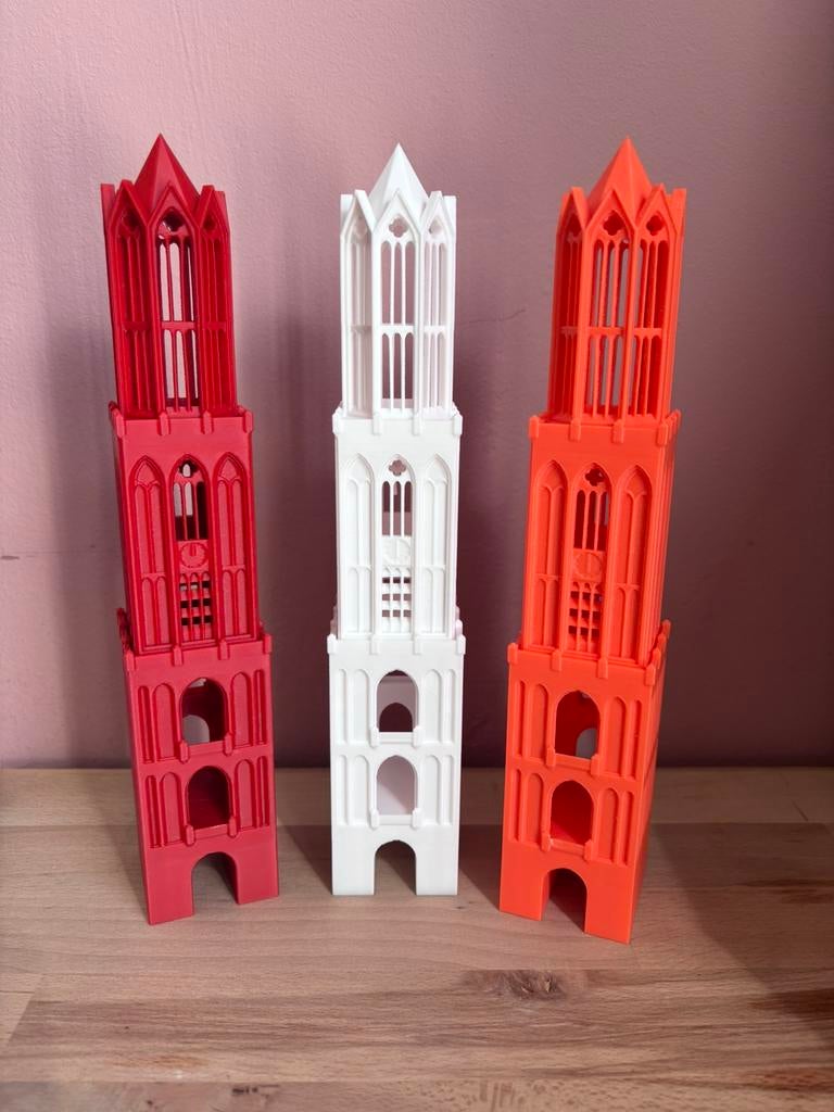 Domtoren Utrecht 3D geprint - 25cm hoog PLA, Hobby en Vrije tijd, Ophalen of Verzenden, Zo goed als nieuw