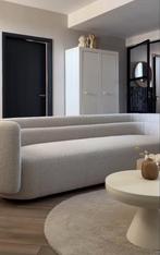 Japandi Bouclé Bank Beige - 4-zits, Japandi, 250 tot 300 cm, 75 tot 100 cm, Ophalen of Verzenden