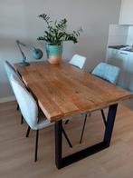 Z.g.a.n. eetkamerstoelen, 2x lichtgrijs, 2x donkergrijs, Ophalen, Grijs, Twee