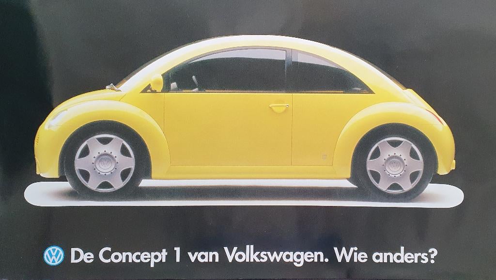 Poster VW "de concept 1", Verzamelen, Posters, Zo goed als nieuw, Overige onderwerpen, Deurposter of groter, Rechthoekig Liggend