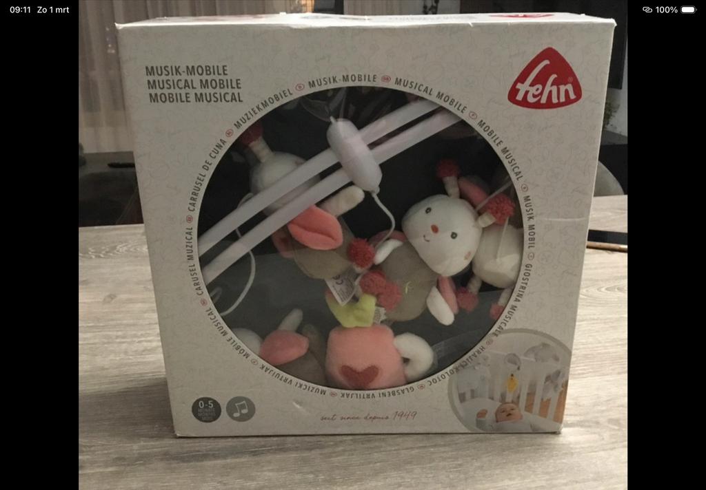 Fehn Muziekmobiel voor babybox - Zo goed als nieuw, Kinderen en Baby's, Ophalen of Verzenden, Zo goed als nieuw, Mobiel, Met geluid