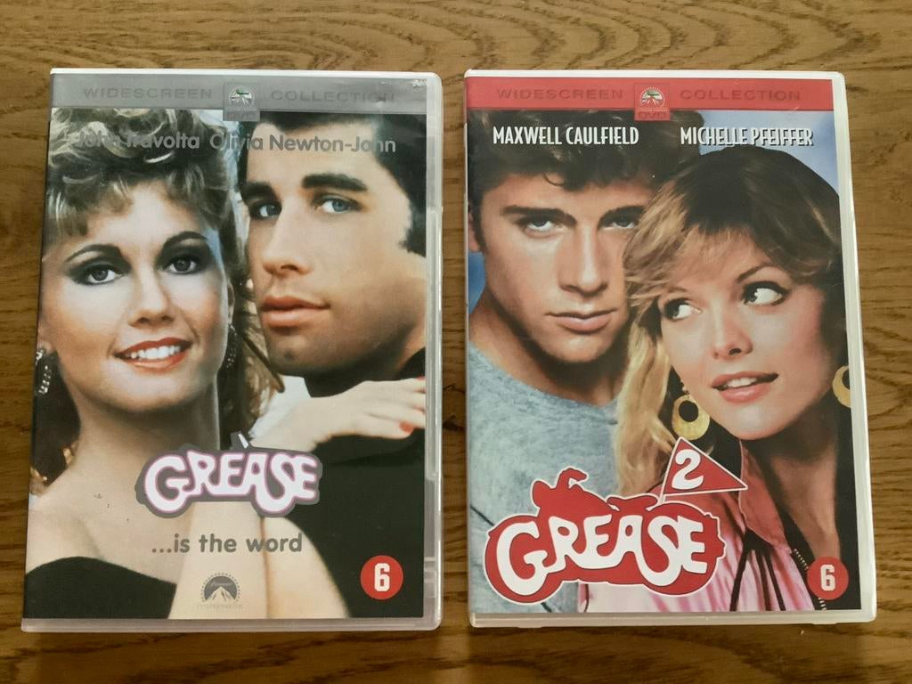 6). Grease 1 & 2 op dvd - Klassieke Musicalfilms., Cd's en Dvd's, Dvd's | Komedie, Gebruikt, Overige genres, Boxset, Vanaf 6 jaar
