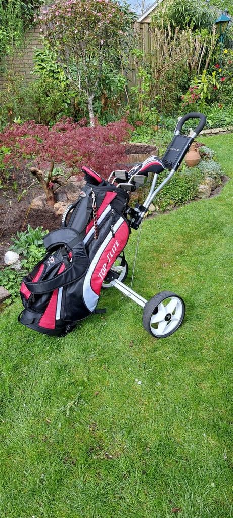 Prachtige TOP FLITE EDITION set met trolley etc.etc, Sport en Fitness, Golf, Ophalen, Zo goed als nieuw, Set