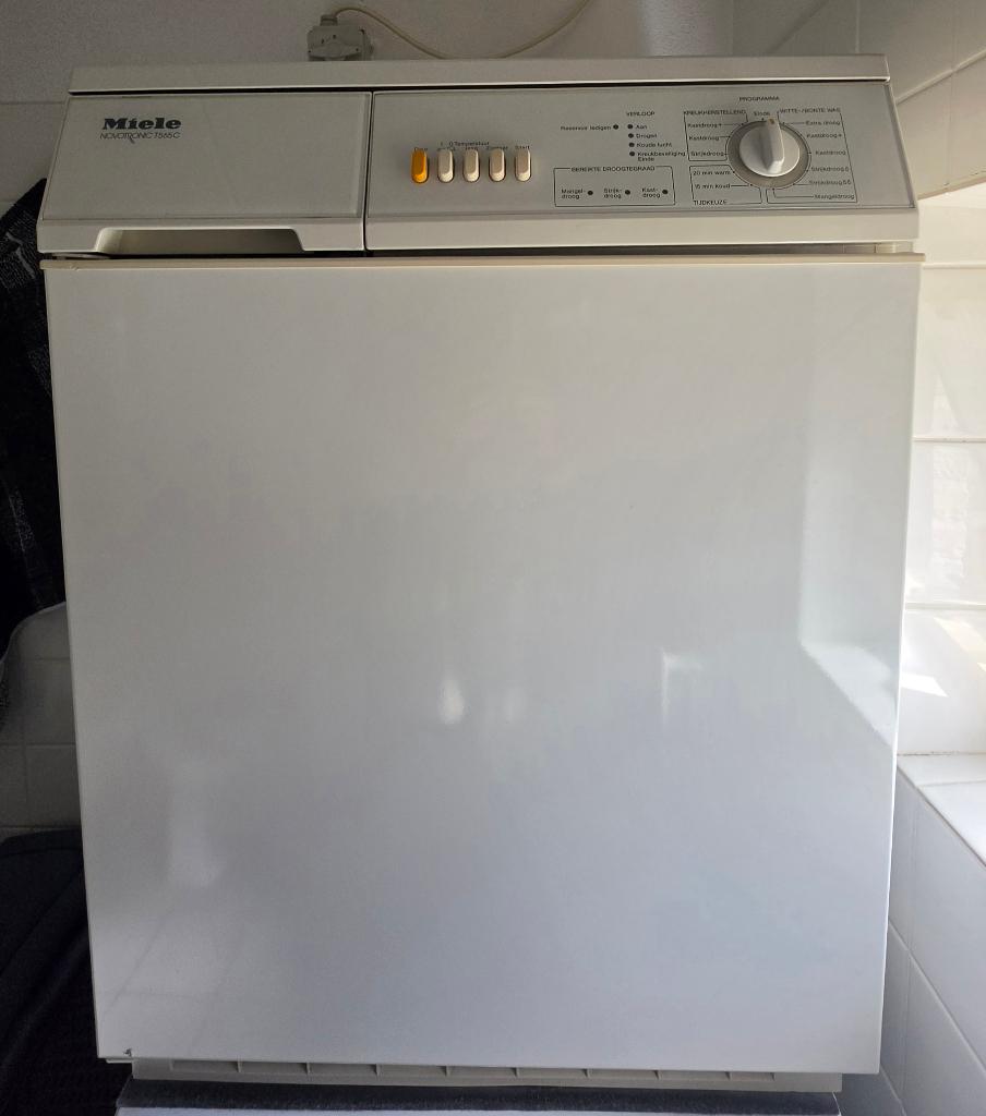 Droger Miele Novotronc T565C, Ophalen, Gebruikt, 4 tot 6 kg, Voorlader