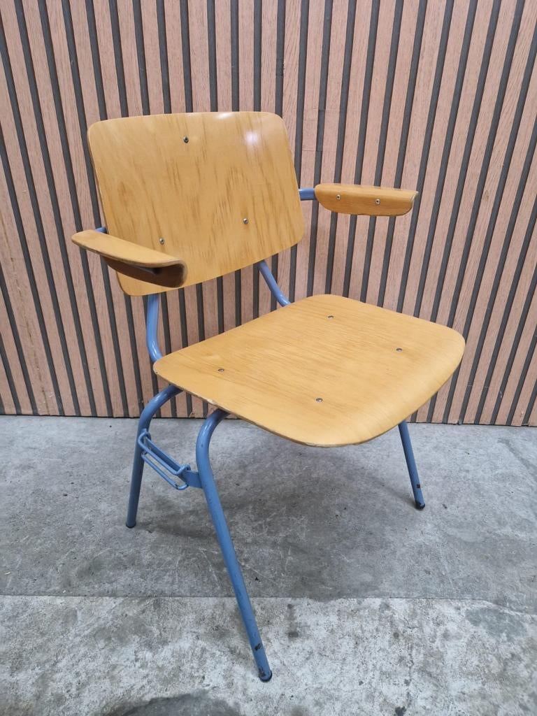 150 Kho Liang schoolstoelen vintage stoelen hout cafe bistro, Bruin, Ophalen of Verzenden, Zo goed als nieuw, Vijf, Zes of meer stoelen