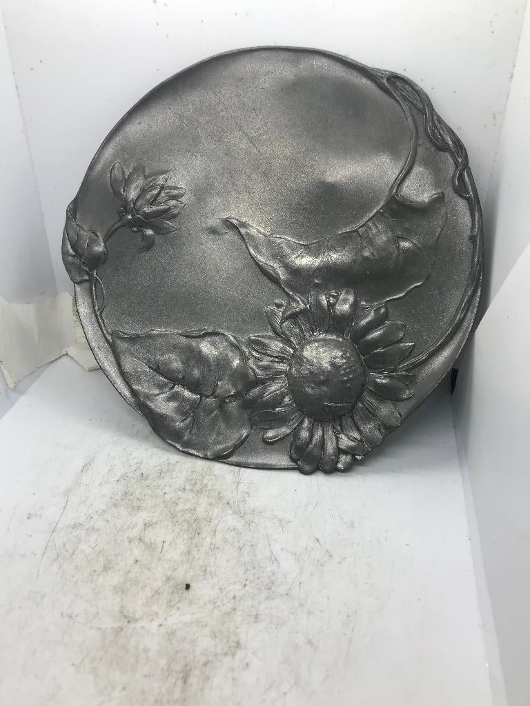 jugendstil art deco tin presenteer blad, Ophalen of Verzenden
