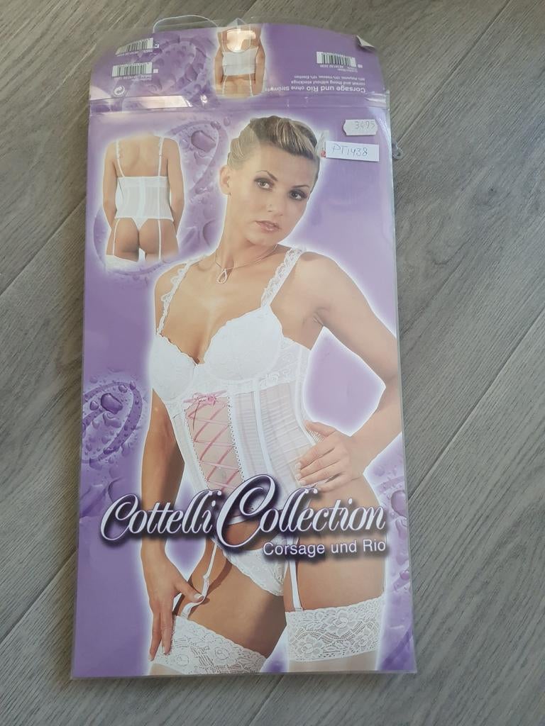 Sexy jarretel bustier setje cottelli collection Maat 85 C/L, Verzenden, Zwart