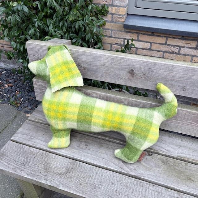 Wollen deken teckel, Huis en Inrichting, Woonaccessoires | Plaids en Woondekens, Ophalen of Verzenden, Nieuw