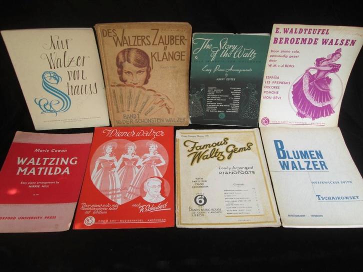 8 x Piano Bladmuziek Wals Walz - Des Waltzer Zauber Klange, Muziek en Instrumenten, Bladmuziek, Gebruikt, Les of Cursus, Klassiek