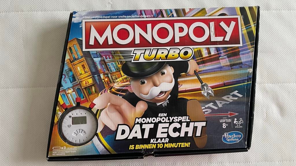 Monopoly Turbo - Het snelle Monopoly spel, Hobby en Vrije tijd, Gezelschapsspellen | Bordspellen, Drie of vier spelers, Ophalen