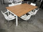 Secondlife vergadertafel 180x113cm | Noten/Wit, Ophalen of Verzenden, In hoogte verstelbaar, Gebruikt