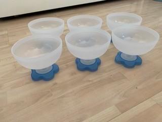 Kunststof schaaltjes toetjes ijs snoep 6x, Huis en Inrichting, Keuken | Tupperware, Nieuw, Schaal, Blauw, Wit, Ophalen of Verzenden