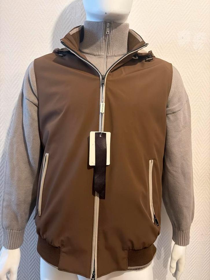 Luxe bodywarmer met capuchon - Bruin, Kleding | Heren, Bodywarmers, Nieuw, Overige maten, Bruin, Ophalen of Verzenden