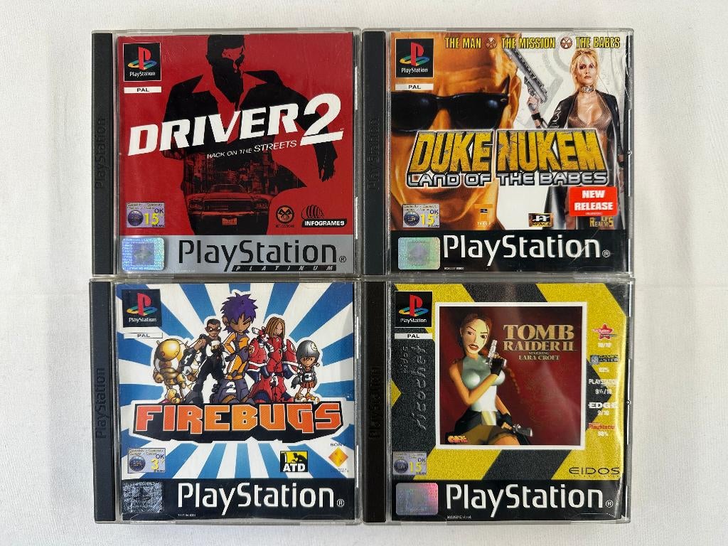 Playstation 1 games 4 stuks zonder boekjes - PS1, Gebruikt, Playstation, Overige genres, Onbekend