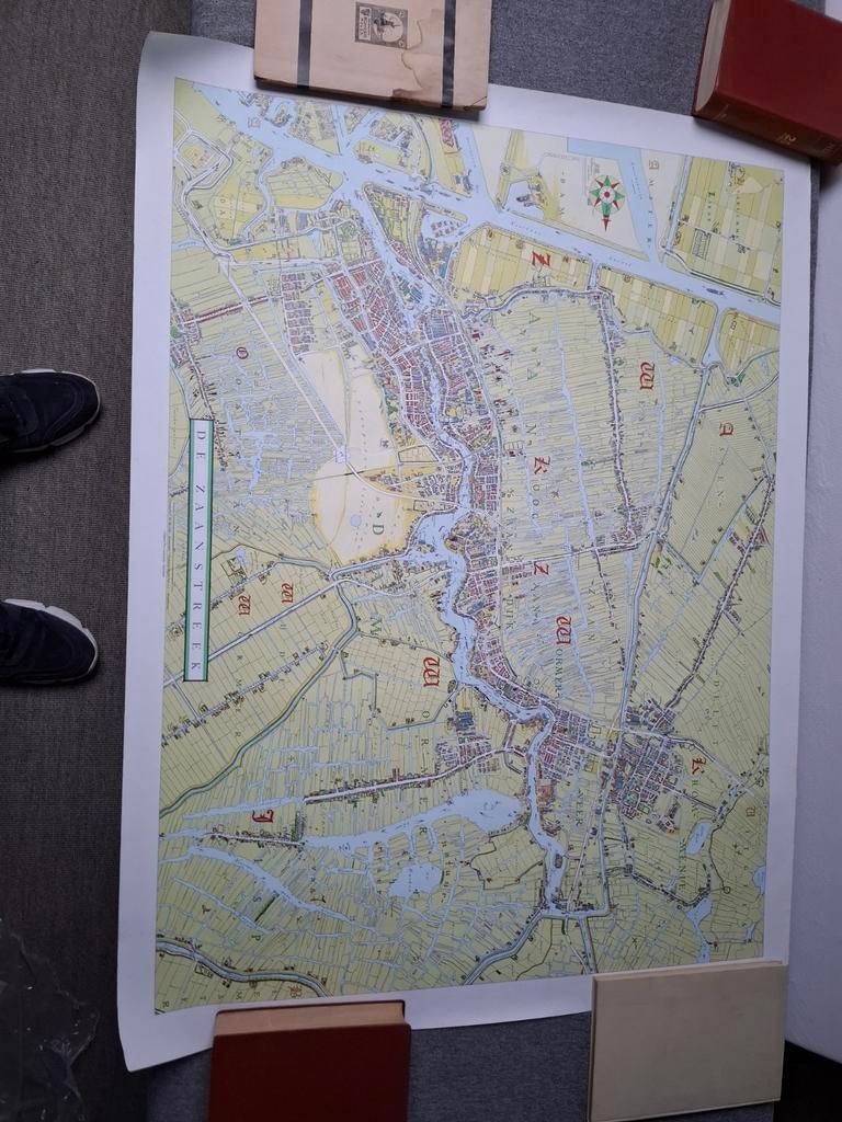 Reproductie historische kaart Zaanstreek, Ophalen of Verzenden